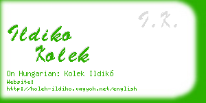 ildiko kolek business card